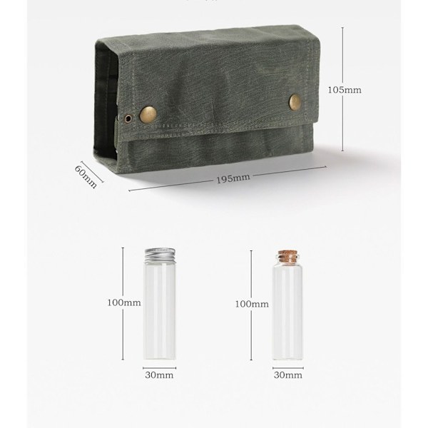 Krydderiflaskesæt Krydderikrukke KHAKI TASKE OG FLASKER TASKE OG khaki bag and bottles-bag and bottles