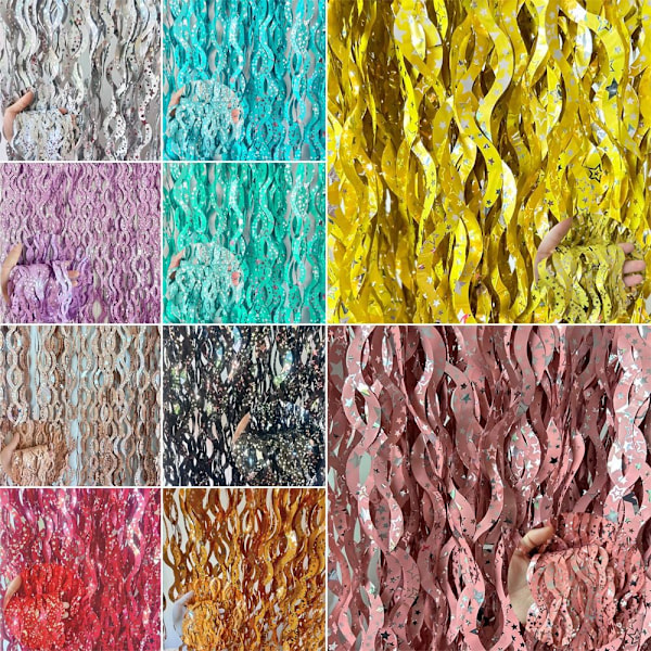 Tinsel Folio Fringe Verho GOLD gold