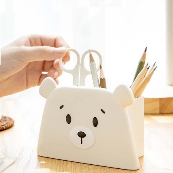 Pen Pencil Holder Bear Pen Holder BLÅ Blue