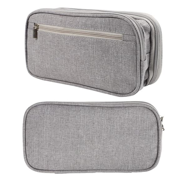Pennfodral case med dragkedja GRÅ grey