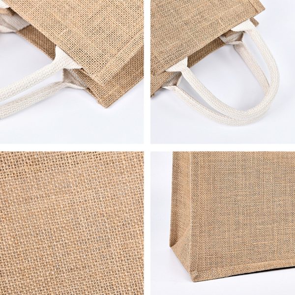 Kvinder linned taske Jute muleposer 22X17X10CM 22x17x10cm