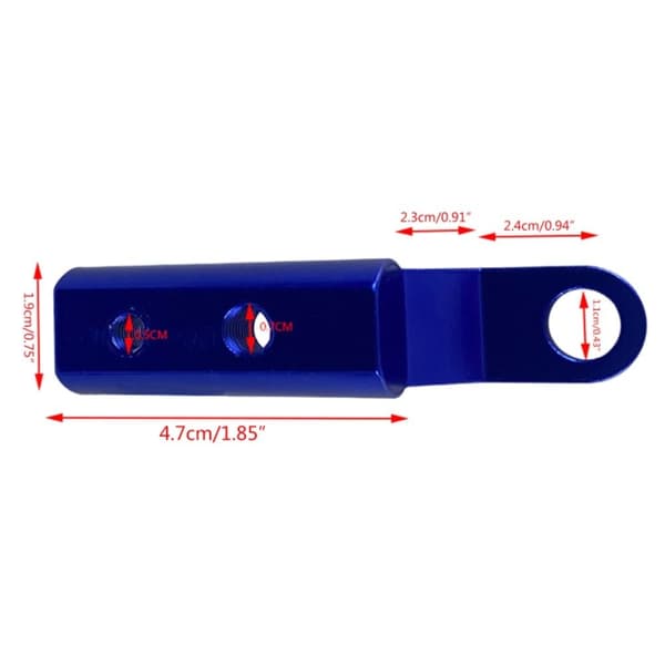 Motorcykel Mirror Mount Riser Extenders Afstandsstykker BLÅ blue