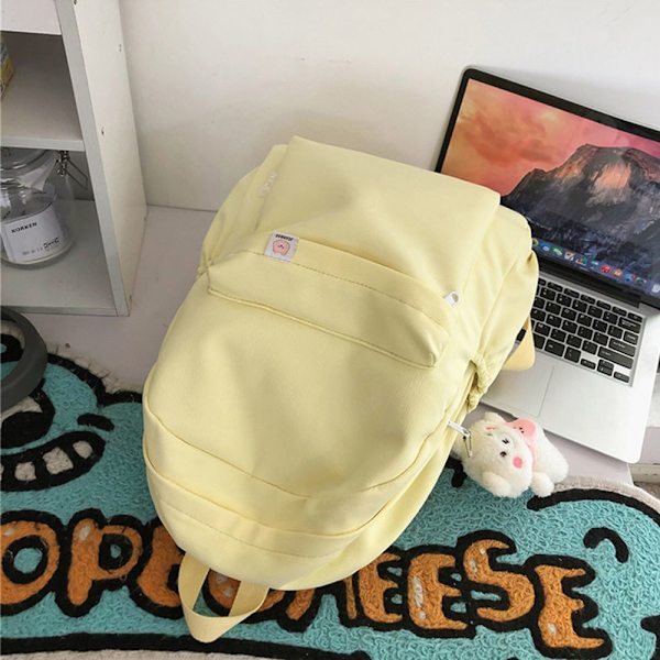 Vattentät Nylon Kvinnor Ryggsäck Kvinnlig Resväska Ryggsäckar yellow
