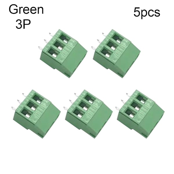 5 st PCB terminalblockskontakt HCG129-5.0mm GRÖN 3P-5PCS Green 3P-5pcs-3P-5pcs