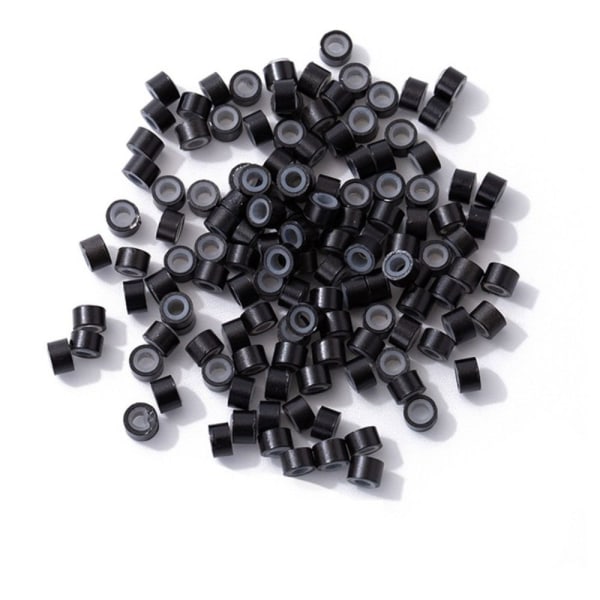 500stk Micro Rings Links Beads SORT black