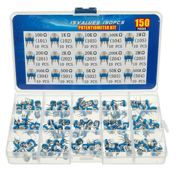 150PCS Potentiometer Variabel Resistor Potentiometer Sortiment