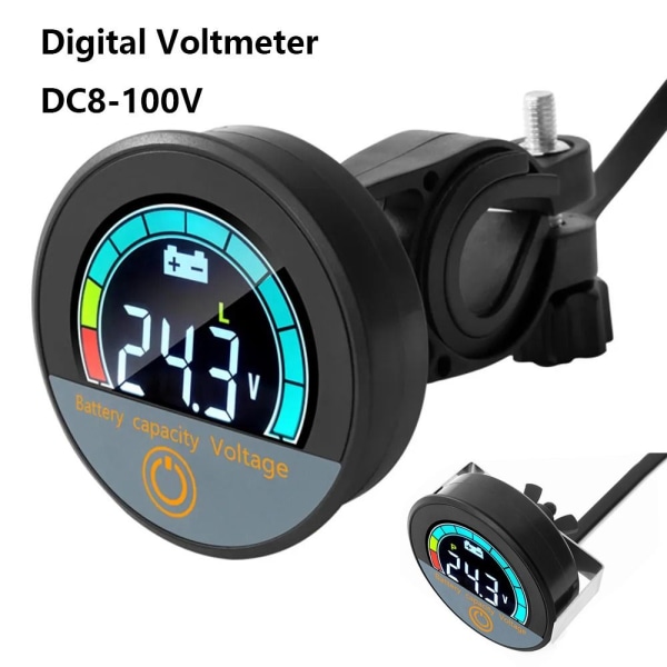 Digital Voltmeter Batteri Kapasitet Monitor HÅNDTAK STYRE Handlebar