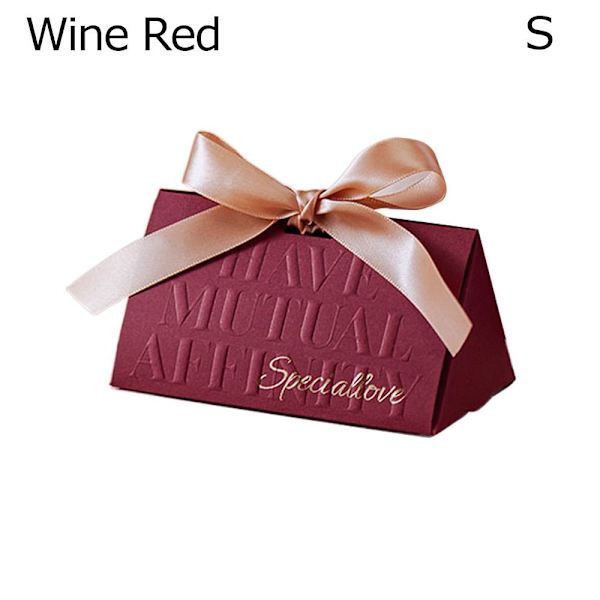 10 stk Candy Box Håndtaske Box WINE RED S Wine Red S