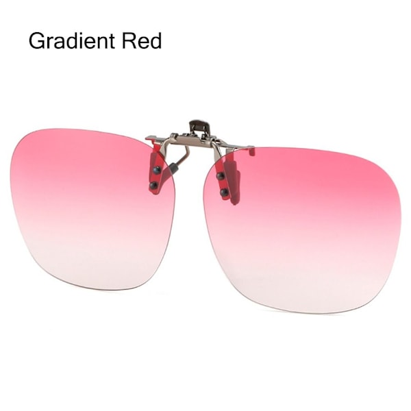 Clip-On polariserade solglasögon Flip-up solglasögon för Gradient Red