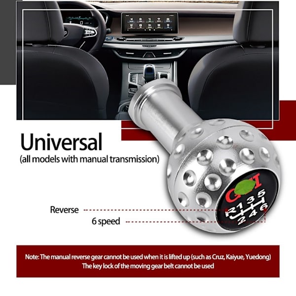 Gear Shift Shift Knott Manuell Trans SILVER Silver
