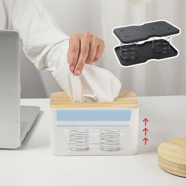 4 stk Papirhåndkleboks Springholder Tissue Box Spring Support 4pcs white
