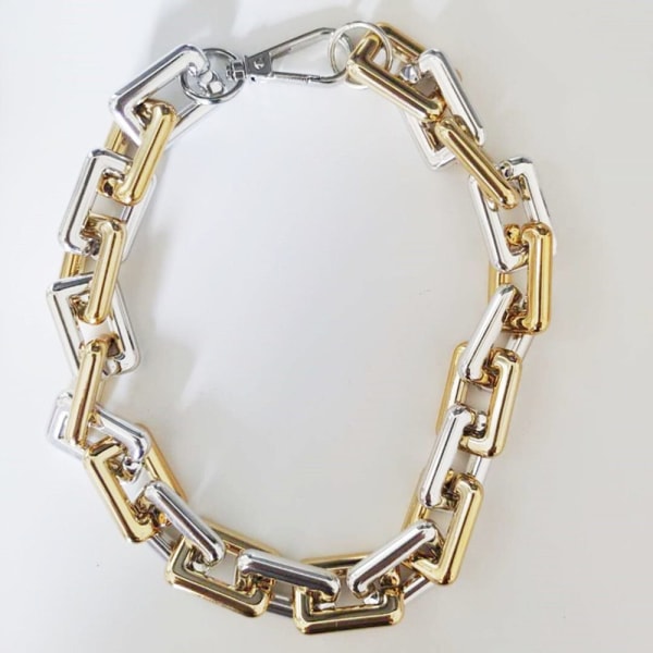 CCB Kort Halskæde Choker Chain GULD&SØLV Gold&Silver