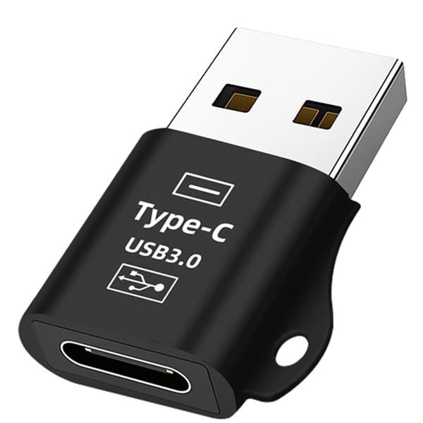 Adapter USB 3.0 Till Type-C SVART Black