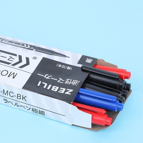 10 kpl Double Tip Pen Öljyinen kynä PUNAINEN Red