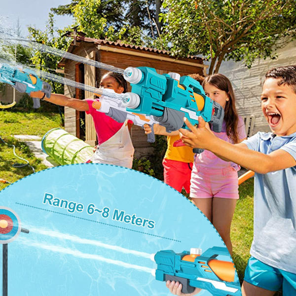 Dubbelmunstycke Water Blaster Toy Guns Beach Toys White