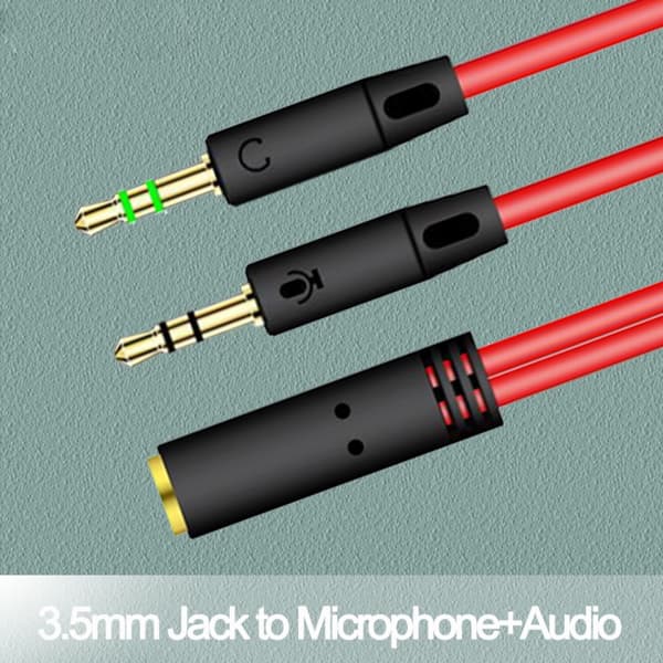 4 stk Lydkabel Audio Adapter Kabel SORT A A Black A-A