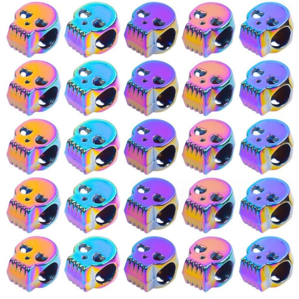 50st Skull Spacer Beads Macroporous Skull Metal Beads Small