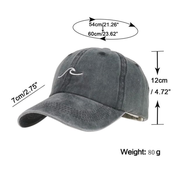 Wave Broderi Baseball Caps Distressed Faded Cap ORANGE orange