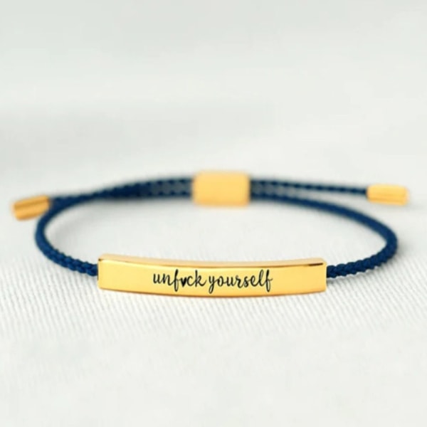 Tube Armbånd Inspirerende Armbånd GULDBLÅT REB BLÅT REB GoldBlue Rope