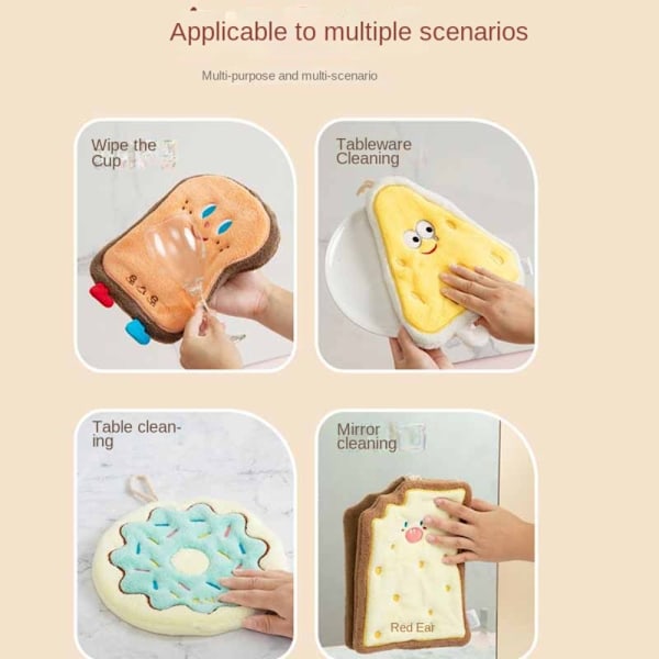 Juustokakku tiskipyyhe Keittiön puhdistuspyyhe TOAST TOAST toast