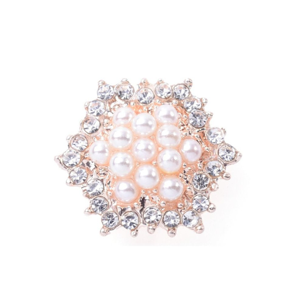 10 STK Pearl Button Rhinestone-knapper 5 5 5