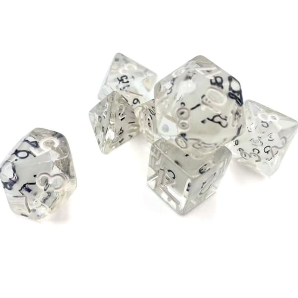 7kpl / set DND Dice Polyhedral Dice STYLE 2 STYLE 2 Style 2