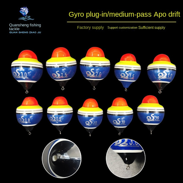 2STK gyroskop Fishing Float Abo Bøje 3B 3B 3B