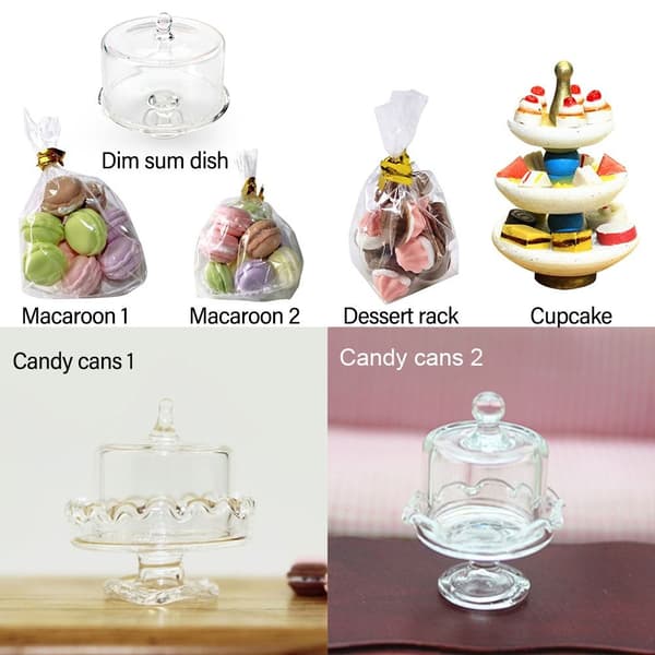 Dukkehus Dessertstativ Dim Sum Dish MACAROON 1 MACAROON 1 macaroon 1