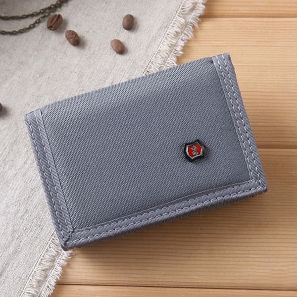 Lerretslommebok Tri-Fold Myntpung LYS GRÅ light grey