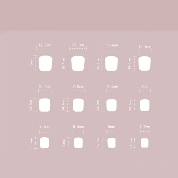 24stk False Nails Short Square JP2485 JP2485