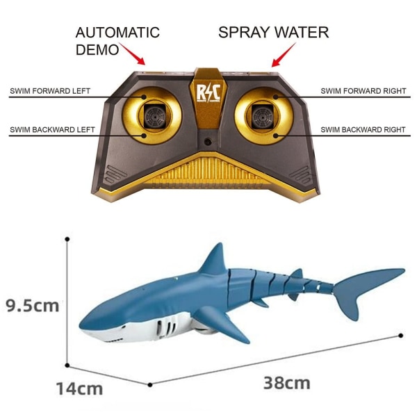 Rc Shark Toy Fjernkontroll Shark Toy E2 E2 E2