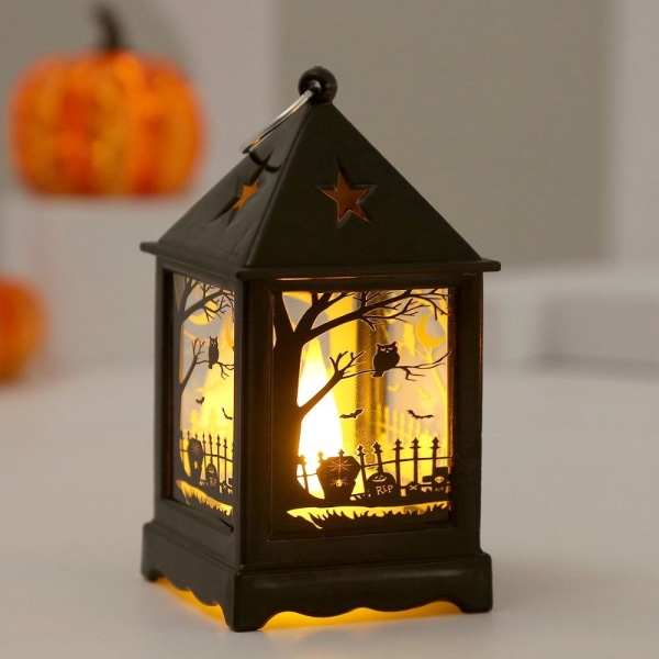 Halloween Vindlampa Dekoration Ljus UGLA UGLA Owl