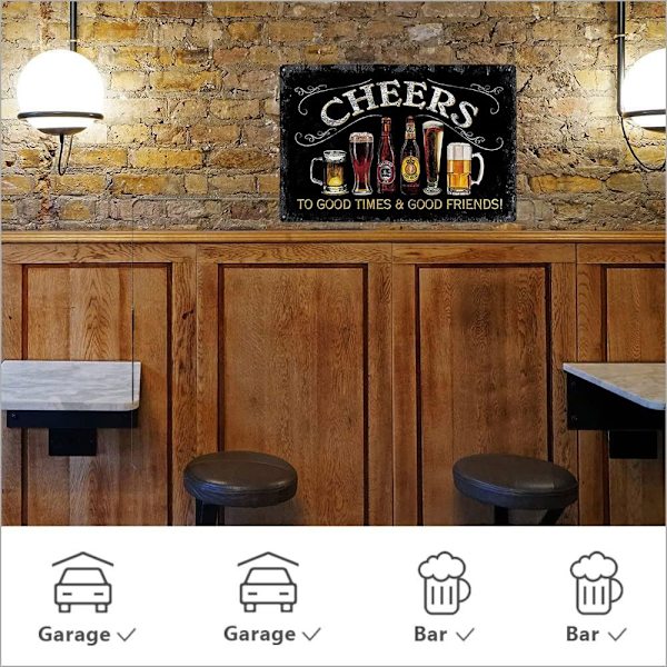 Bar Beer Wall Sisustus Baari Seinäkoristelu Rautainen luuranko