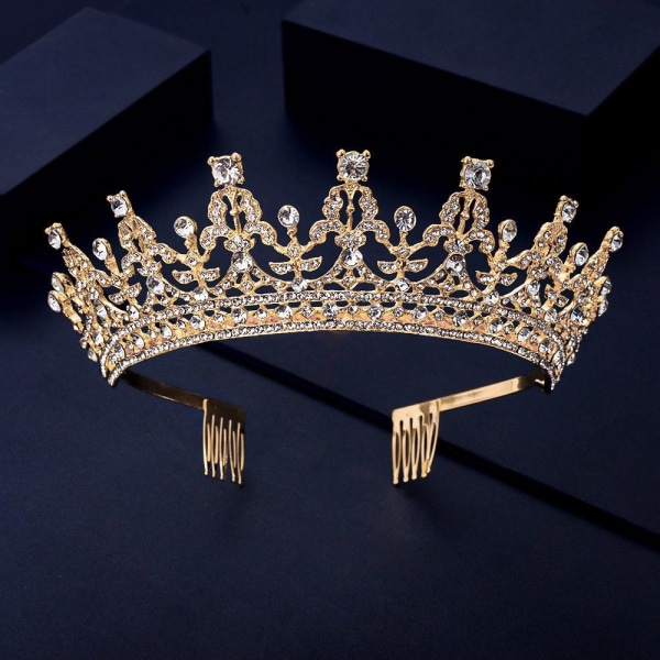 Full Diamond Crown Crown Tiara LJUSBLÅ Light blue