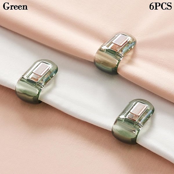 4/6 stk Anti-skrid Sengelagen Tæppe Dynebetræk GRØN 6 STK Green 6pcs