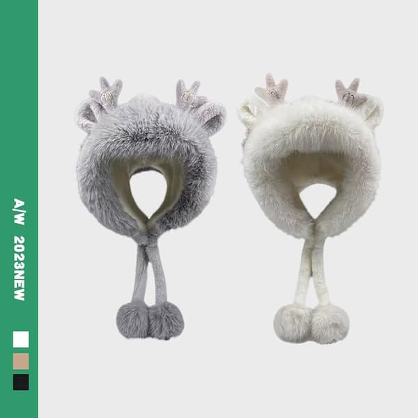 Mössa Scarf Set Öronskydd Mössa VIT white