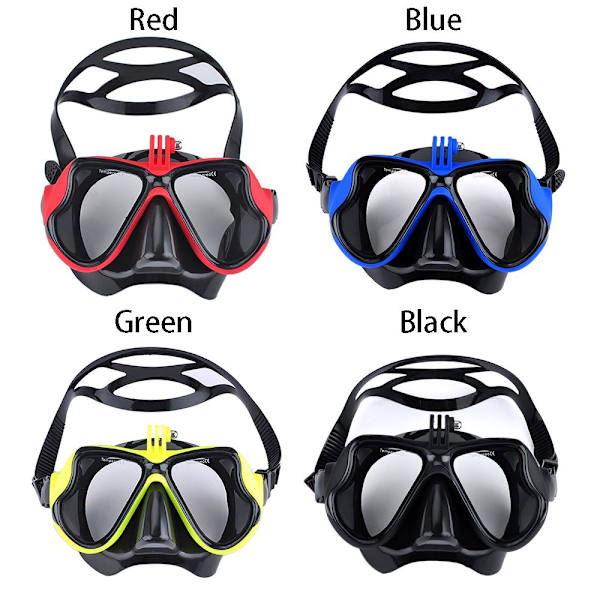 För GoPro Dykmask Simglasögon Dykkamerahållare grön