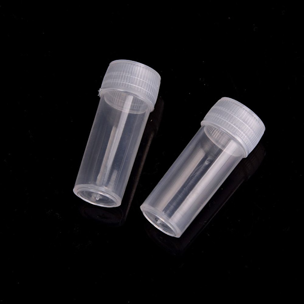 50 stk. Prøve Små Flasker Plastik Vials med Låg Opbevaring