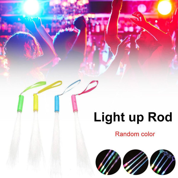 Glow Fiber Optic Wand Light Up Stick Glow Sticks Random color