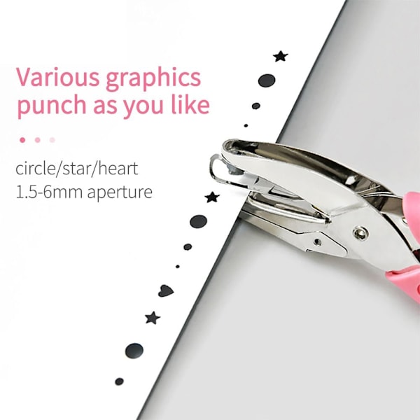 9-75 mm hul papir formskærer HJERTEFORM HJERTEFORM Heart Shape
