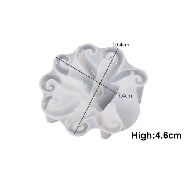3D Bleksprut Silikonform Ornamentform Kake Resin Form