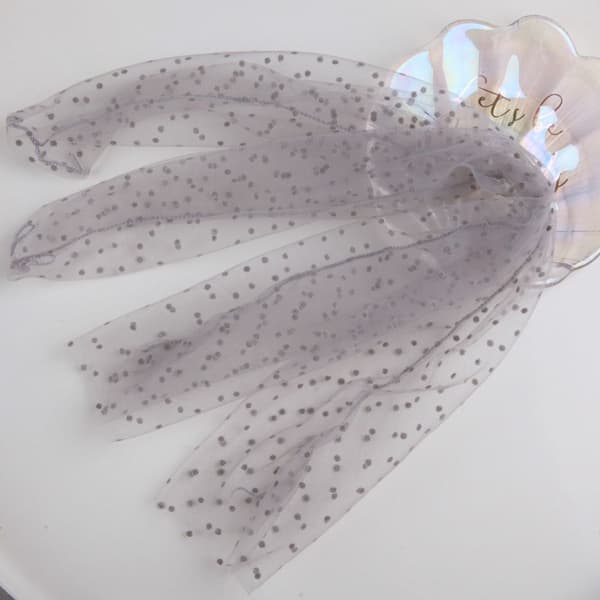 Dot Lace Sock Transparent Mesh Sokker LYSGRÅ light grey