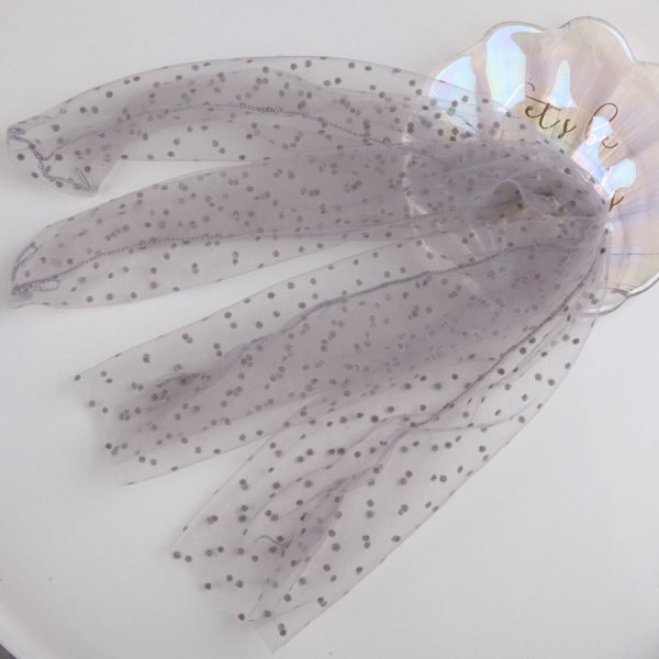 Dot Lace Sock Transparent Mesh Strumpor LJUSGRÅ light grey