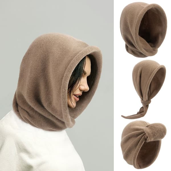 Cashmere sjalhat hættehatte SORT Black