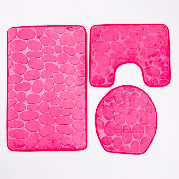 3kpl/ set Set Kylpyhuonematot ROSE RED Rose red