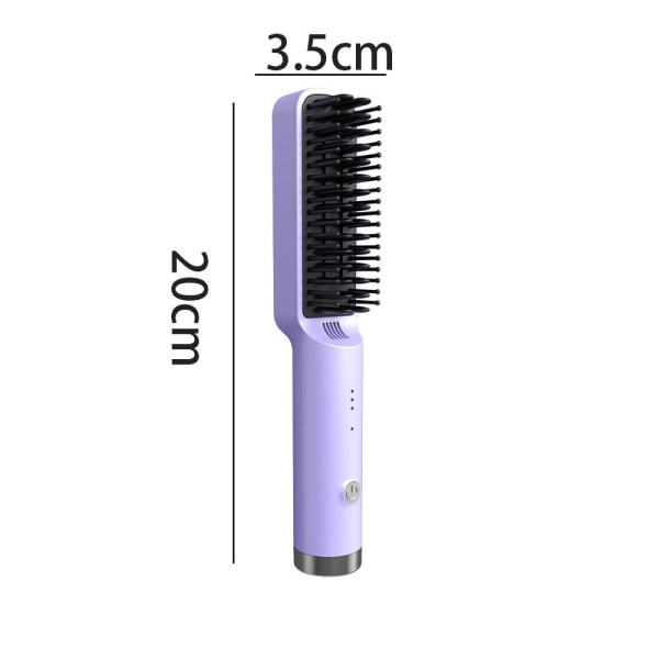 Glatning Curling Brush Hår Hot Comb BLÅ EU EU blue EU-EU