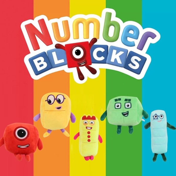 14 cm Plys dukke Numberlock Legetøj Byggeklodser Puslespil
