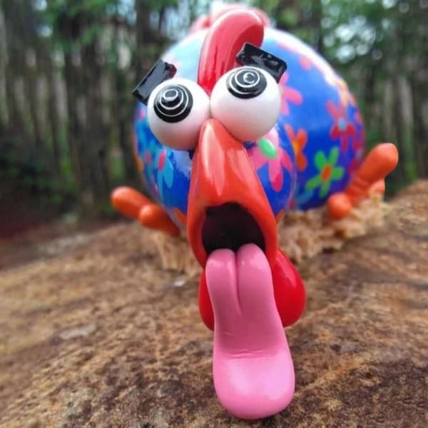 Silly Chicken Decor Kylling Ornament Decoration 4 4 4