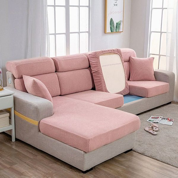 Ensfarvet Sofabetræk PINK 2-SÆDER 2-SÆDER Pink 2 Seater-2 Seater