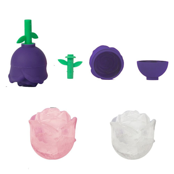 Rose Ice Ball Maker Ice Cube Form LILA purple